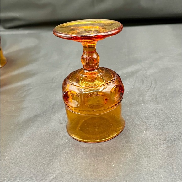 1960s Royal Amber small goblets set of 6 - Picture 10 of 12